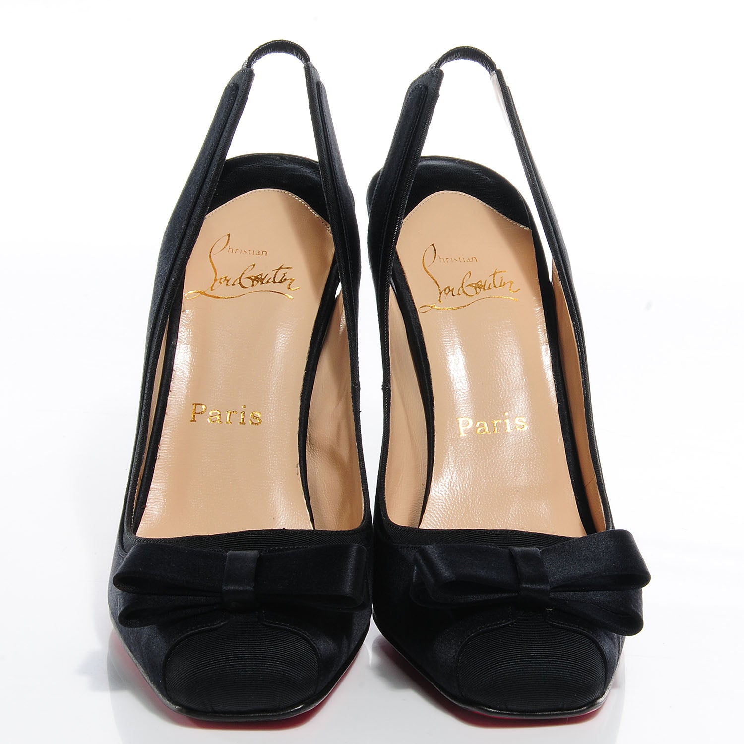 Christian Louboutin Crepe Satin Nooka 100 Pumps 40 Black 2 of 9