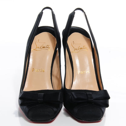 Christian Louboutin Crepe Satin Nooka 100 Pumps 40 Black 2 of 9