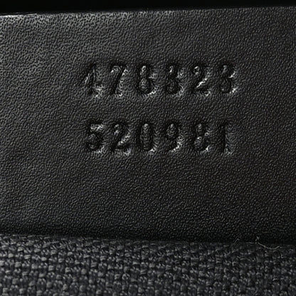 Gucci Soft GG Supreme Monogram Appia Calfskin Web Large Carry On Duffle Bag Black Grey 6 of 11