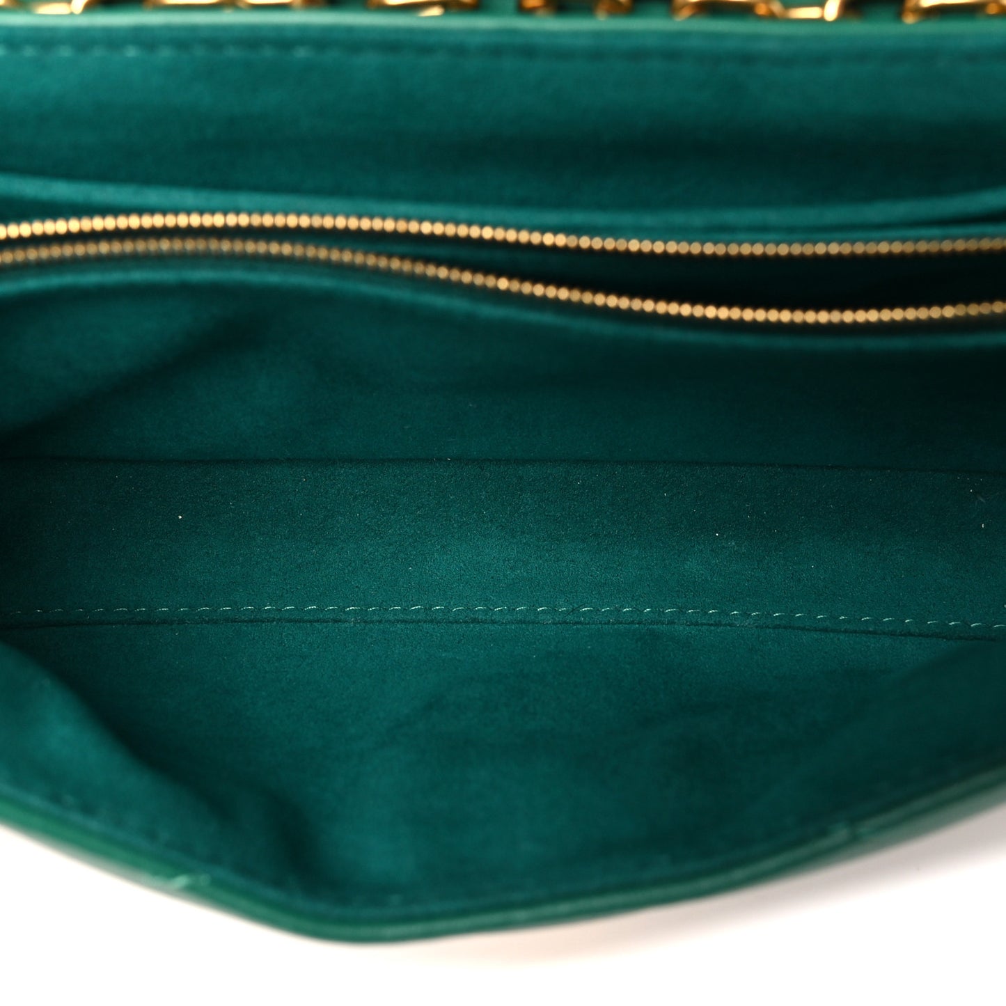 Calfskin New Wave Chain Bag MM NM Emerald
