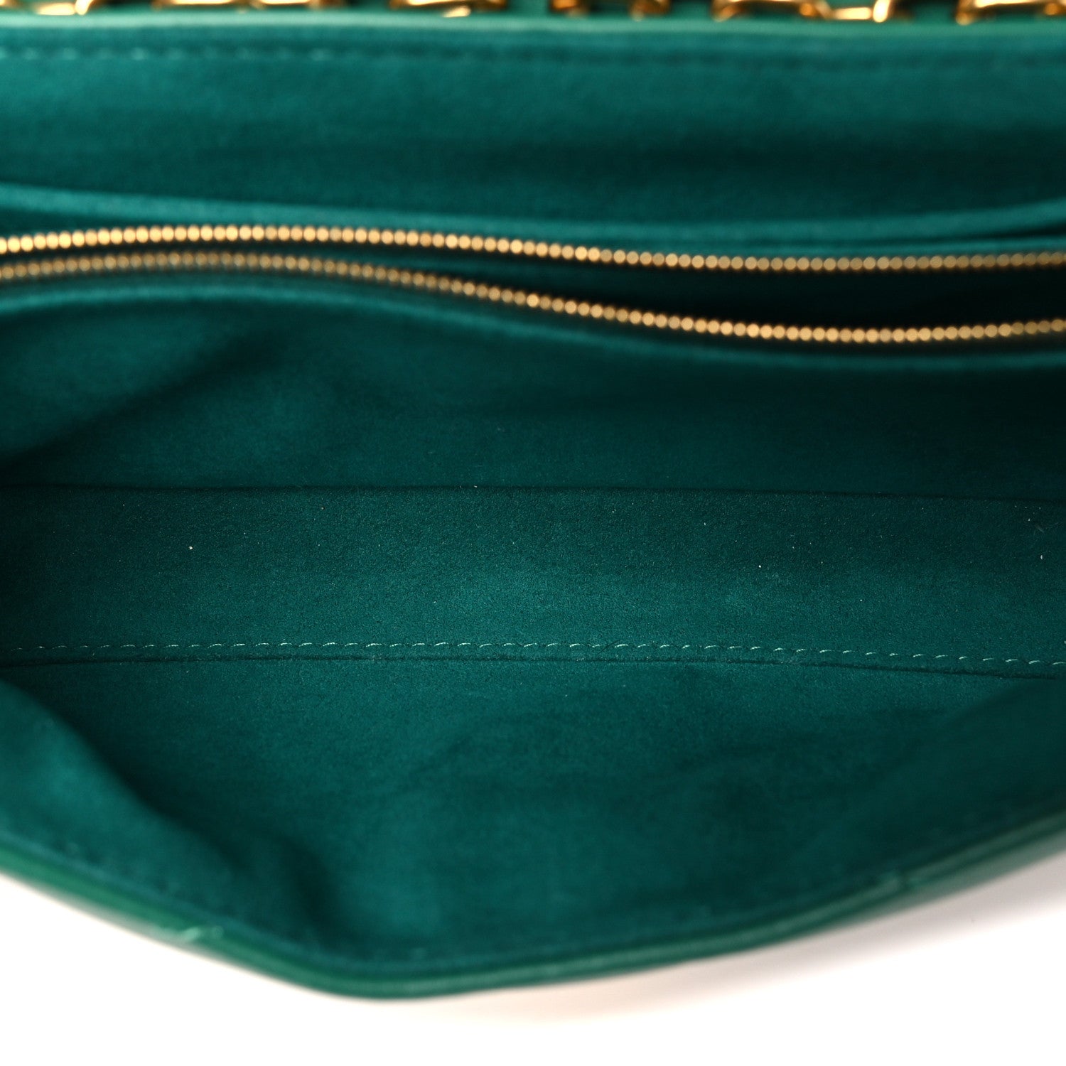 Louis Vuitton Calfskin New Wave Chain Bag MM NM Emerald 5 of 10