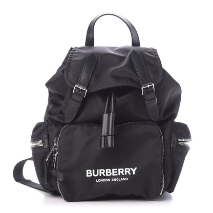 Burberry Nylon Logo Print Medium Rucksack Backpack Black 1 of 10