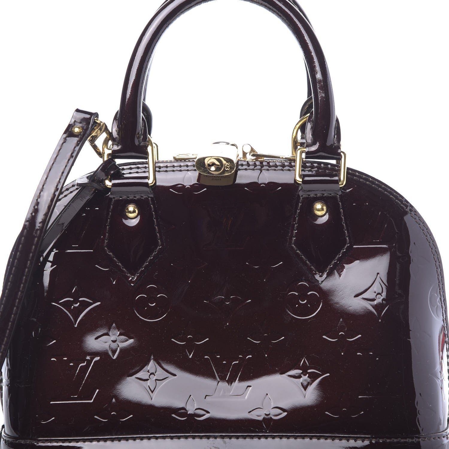 Louis Vuitton Vernis Alma BB Amarante 7 of 9