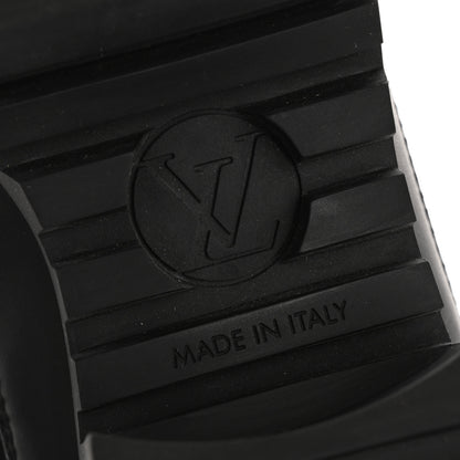 Louis Vuitton Calfskin Monogram Denim Laureate Platform Desert Boots 38.5 Navy Blue 7 of 10