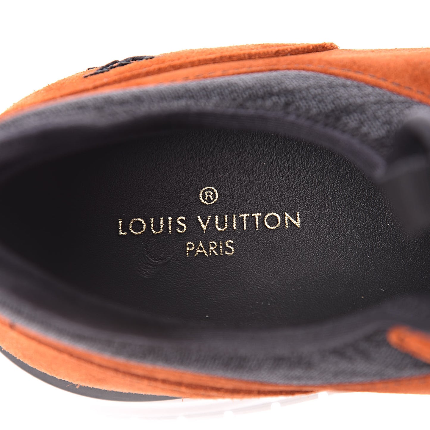 Metallic Patent Suede Run Away Sneakers 9 Orange
