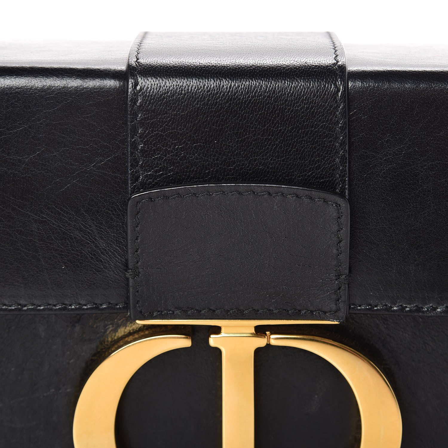 Christian Dior Crackled Lambskin 30 Montaigne Box Bag Black 8 of 12