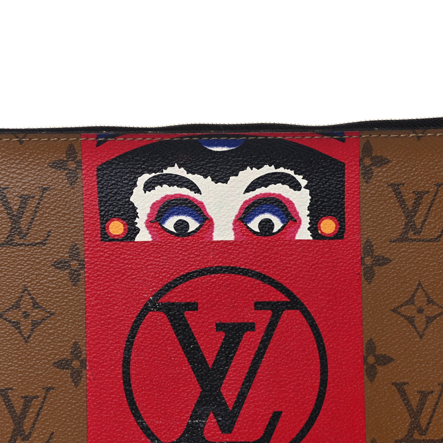 Louis Vuitton Reverse Monogram Kabuki MM GM Pochette 8 of 14