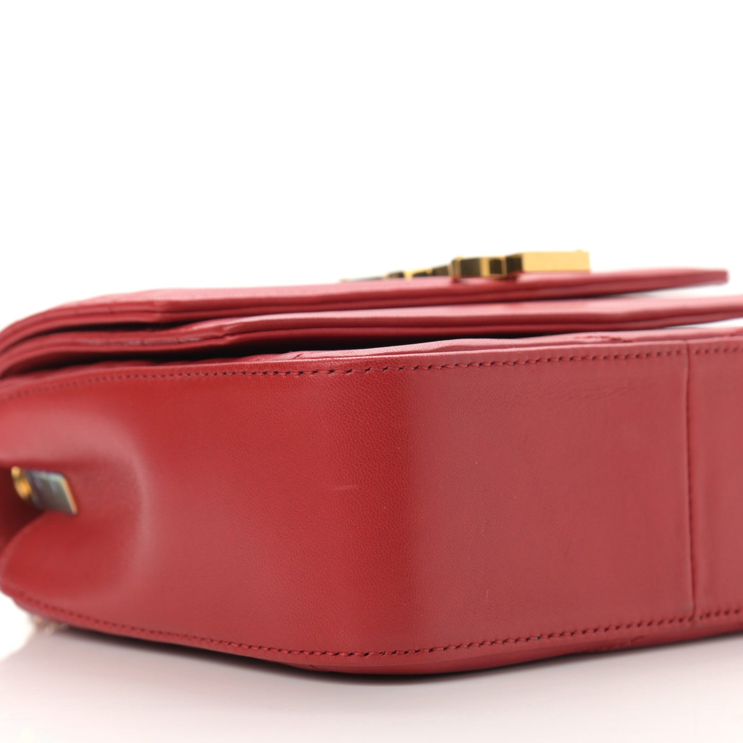 Lambskin Matelasse Chevron Monogram Small Sulpice Bag Red