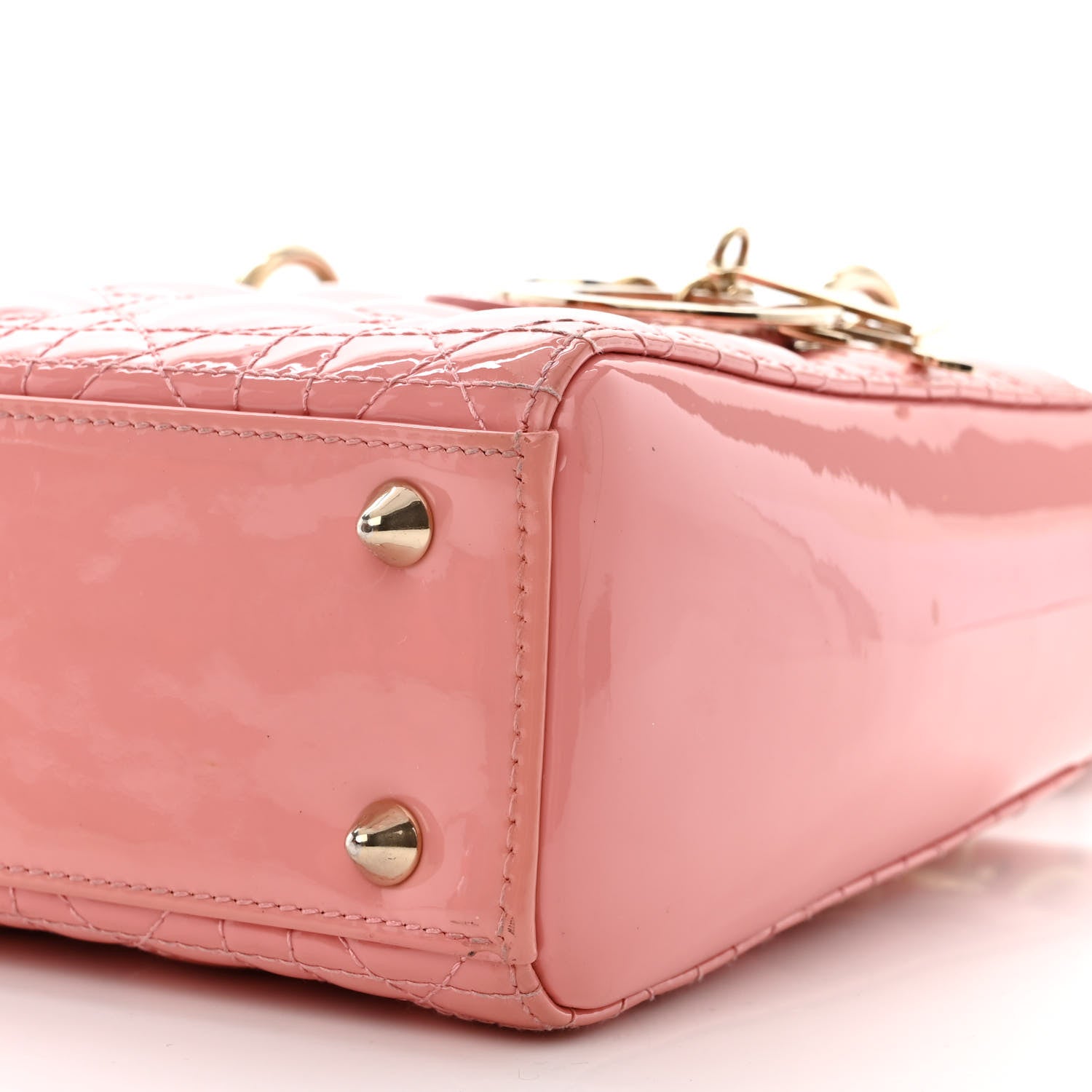 Christian Dior Patent Cannage Small Lady Dior Pink 10 of 10