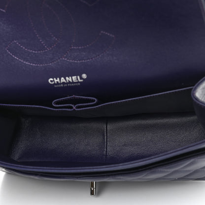 Chanel Lambskin Quilted Jumbo Double Flap Purple 4 of 10