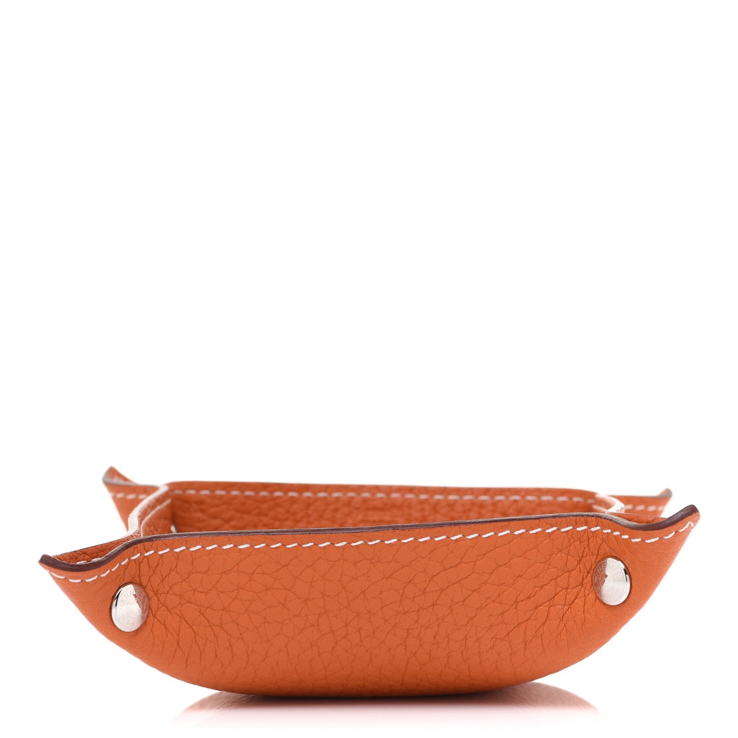 Hermes Taurillon Clemence Mini Mises et Relances Change Tray Orange 4 of 7