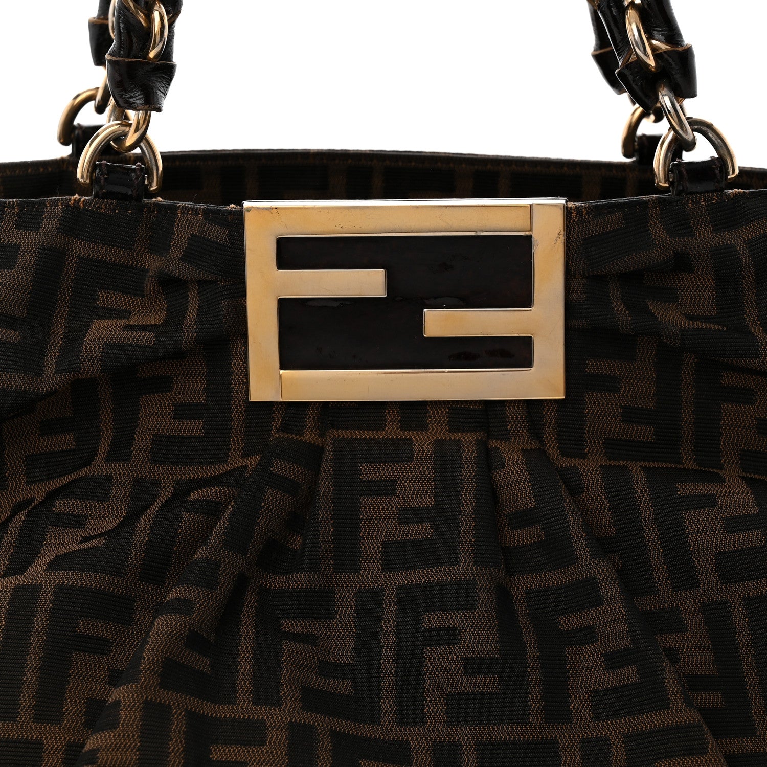 Fendi Zucca Mia Tote Tobacco 7 of 10
