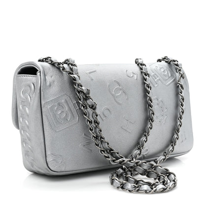Chanel Metallic Lambskin Symbols Medium Single Flap Silver 3 of 10