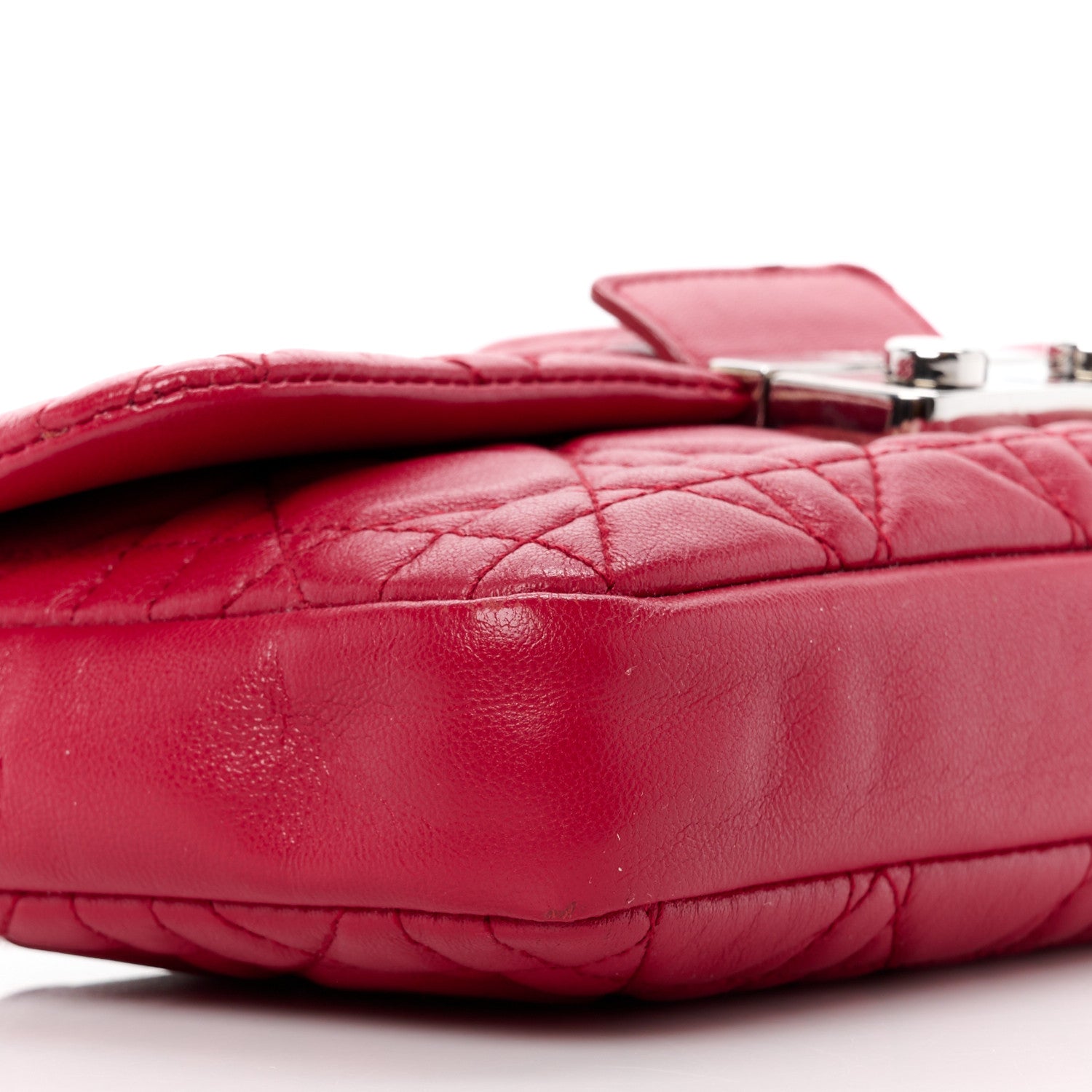 Christian Dior Lambskin Cannage Miss Dior Promenade Pouch Red 10 of 11