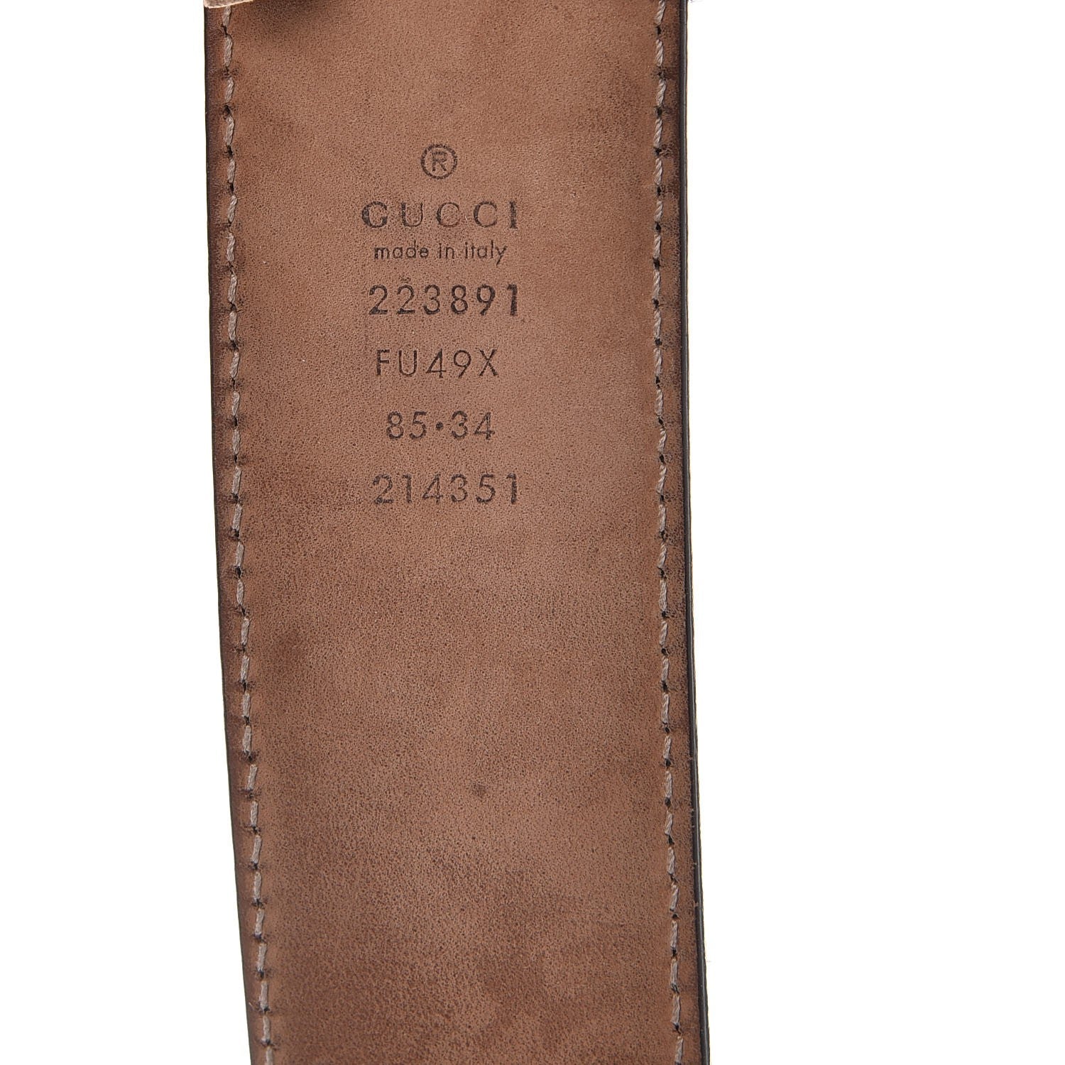 Gucci Imprime Monogram Interlocking G Belt 85 34 Black 5 of 8