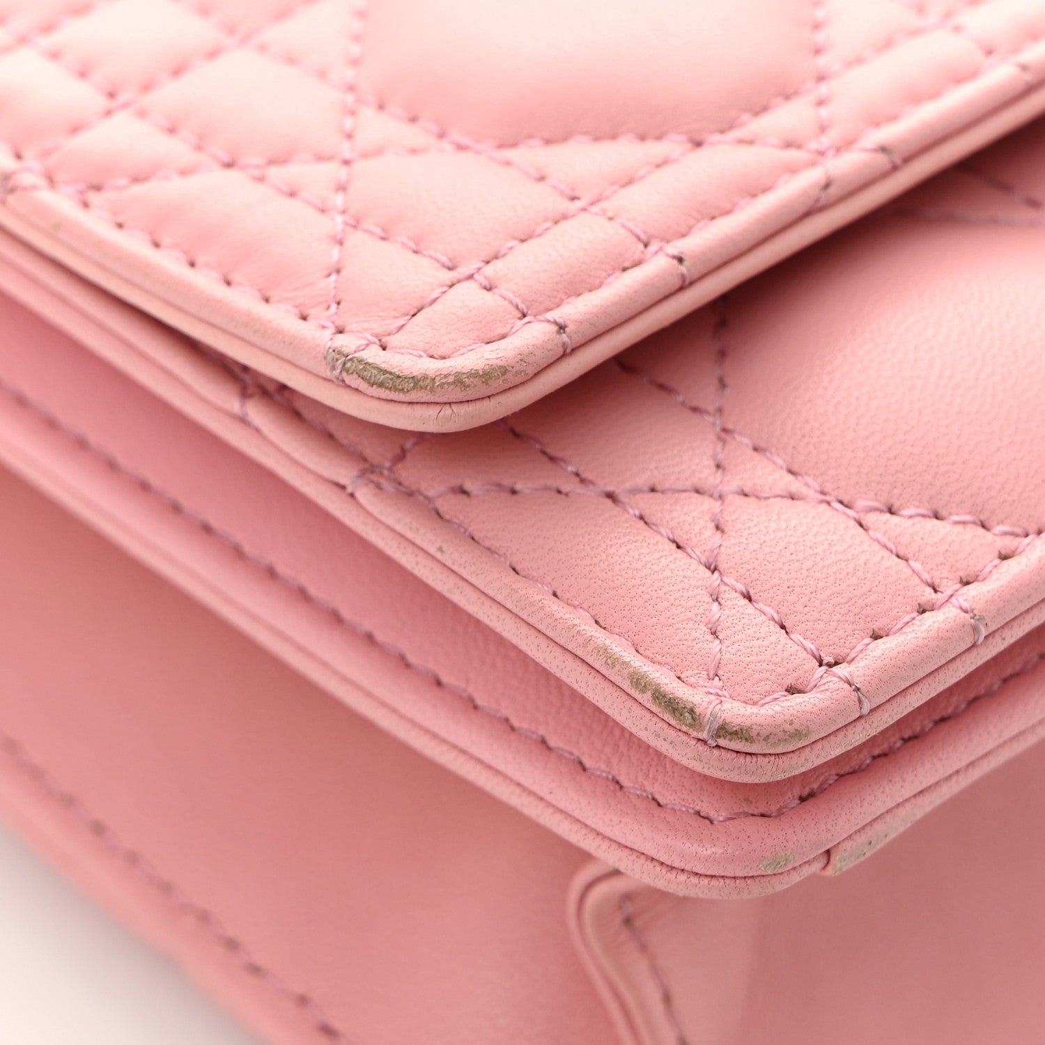 Christian Dior Lambskin Cannage My Dior Top Handle Bag Old Rose 11 of 13