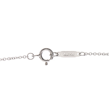 Tiffany Platinum Diamond Ornate Heart Key Pendant Necklace 5 of 6