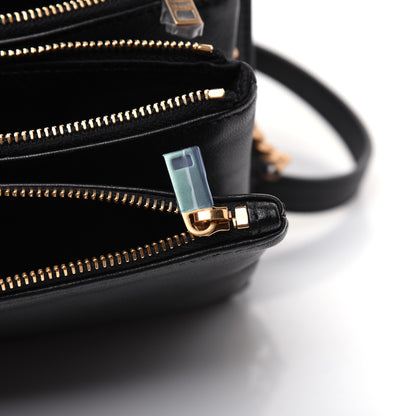 Saint Laurent Lambskin Diamond Quilted Monogram Angie Chain Bag Black 16 of 23