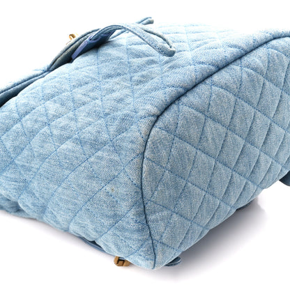 Chanel Washed Denim Quilted Small Urban Spirit Backpack Light Blue 10 of 11