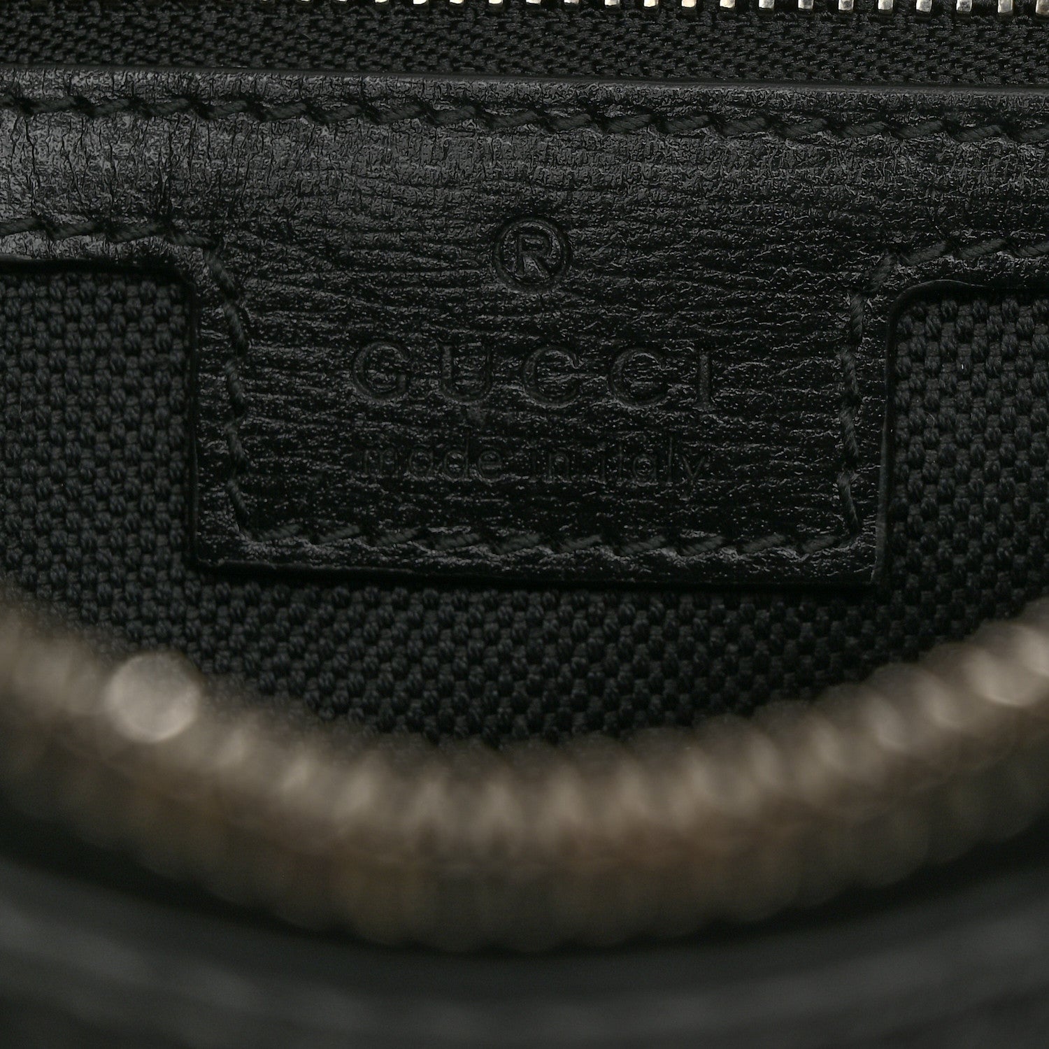 Gucci GG Supreme Monogram Azalea Calfskin Retro Interlocking G Wristlet Shoulder Bag Black 6 of 11