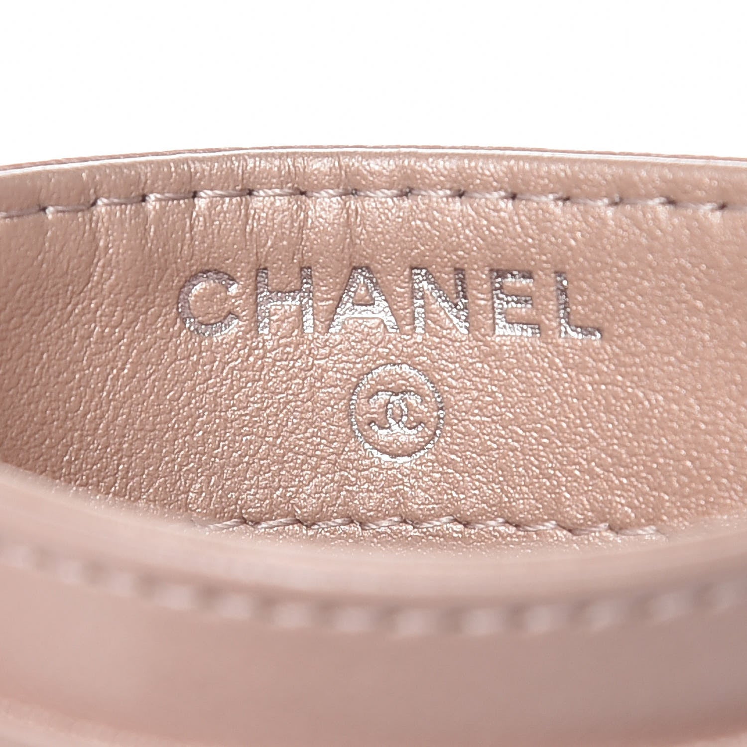 Chanel Goatskin Camellia Embossed Card Holder Light Pink 6 of 9