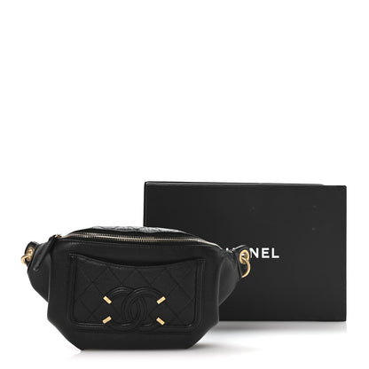 Chanel Caviar Quilted Filigree Waist Bag Black 21 of 21