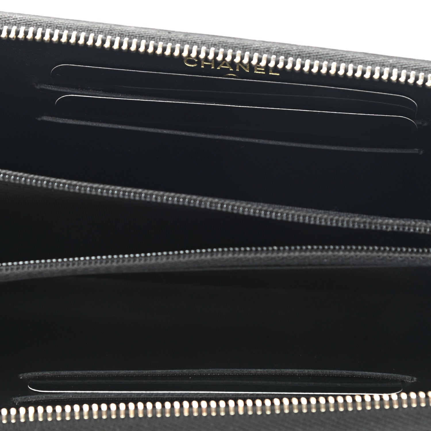 Chanel Caviar Quilted Medium Filigree Zip Around Wallet Black 5 of 10