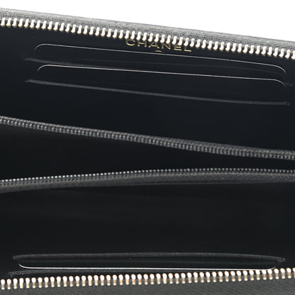 Chanel Caviar Quilted Medium Filigree Zip Around Wallet Black 5 of 10
