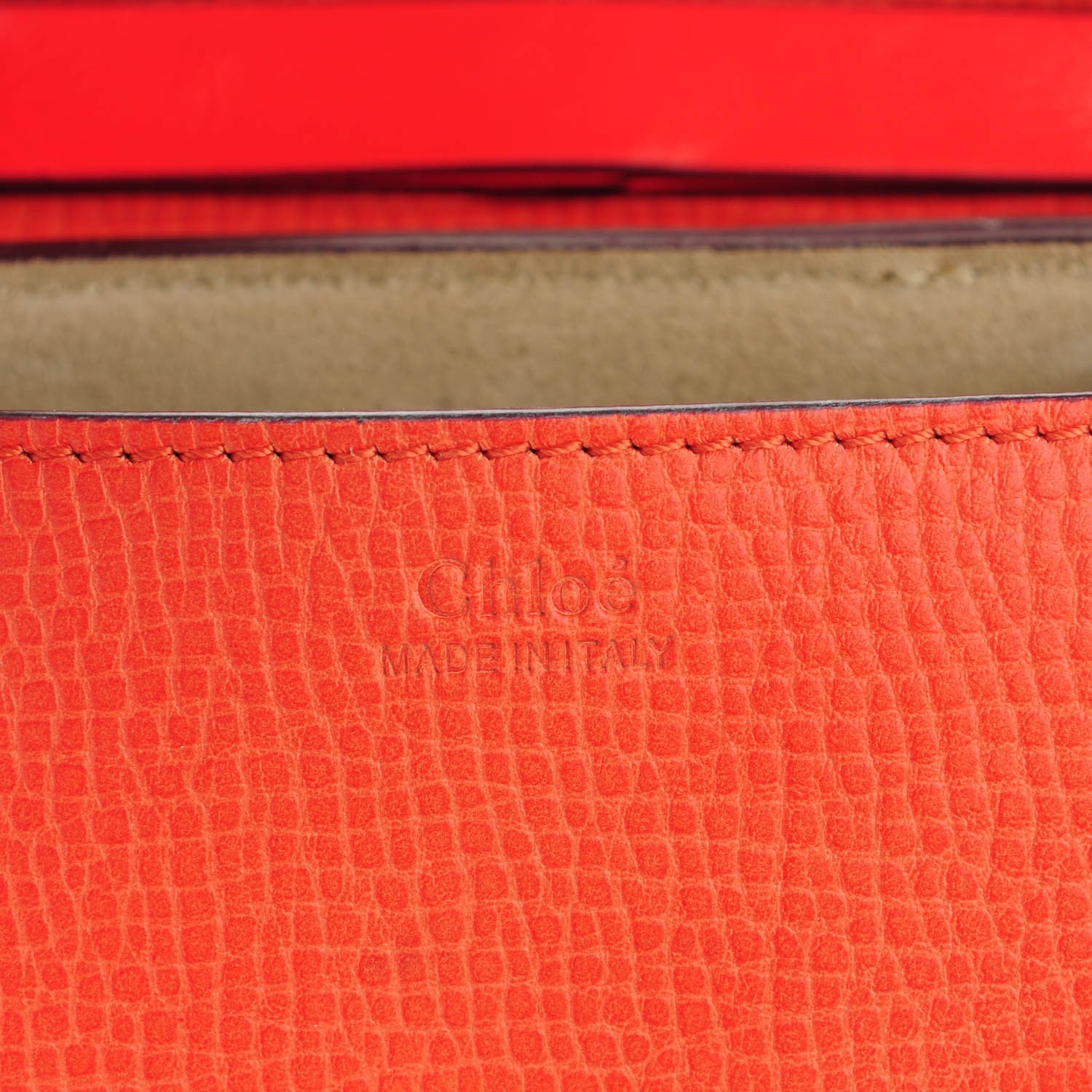 Chloe Grained Lambskin Mini Drew Shoulder Bag Plaid Red 6 of 6