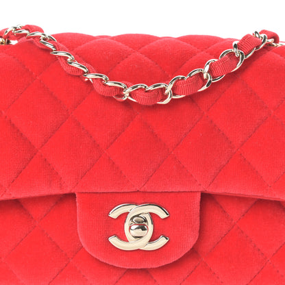 Chanel Velvet Quilted Mini Rectangular Flap Red 8 of 10