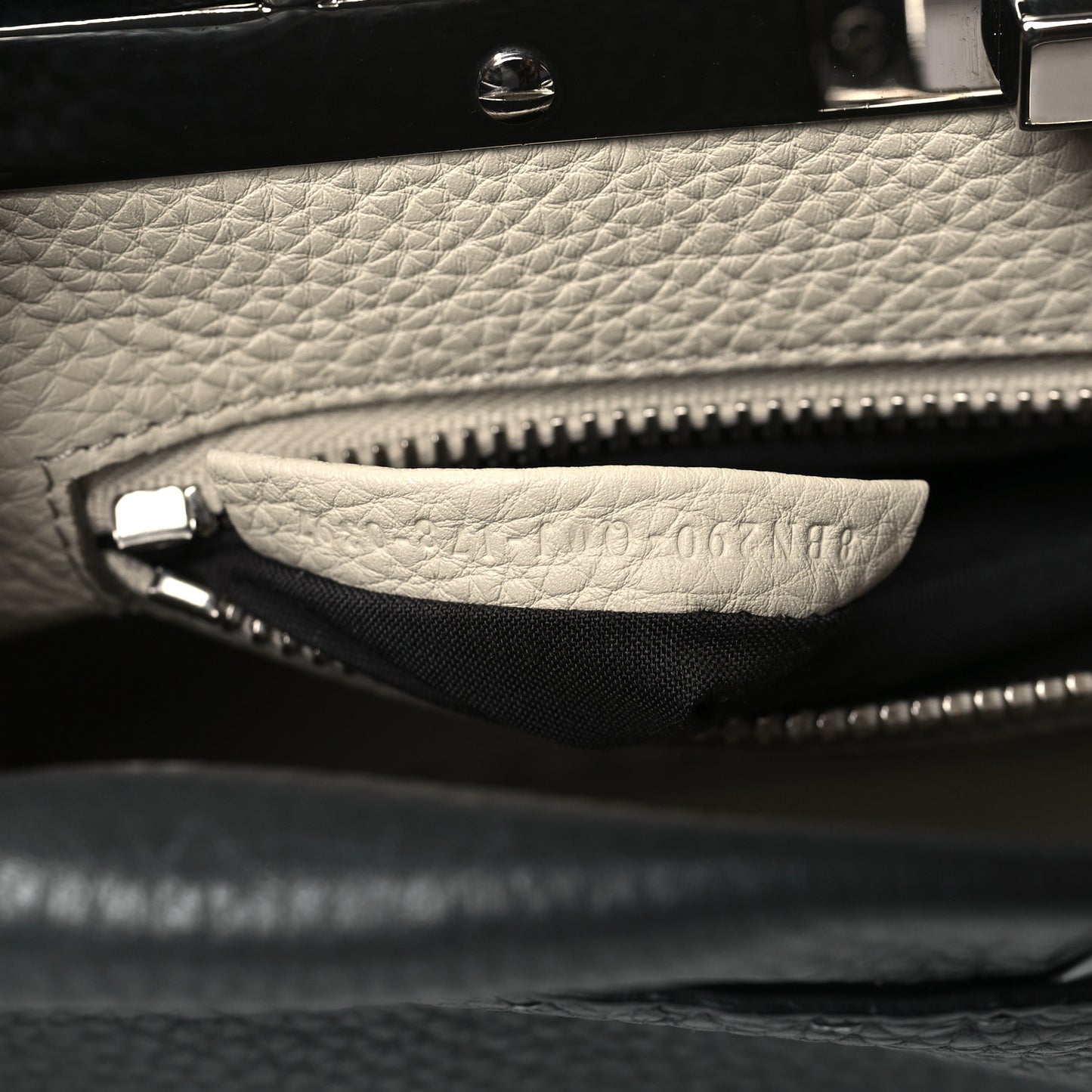 Cuoio Romano Selleria Bi-Color Medium Peekaboo Iconic Satchel Asfalto Latte