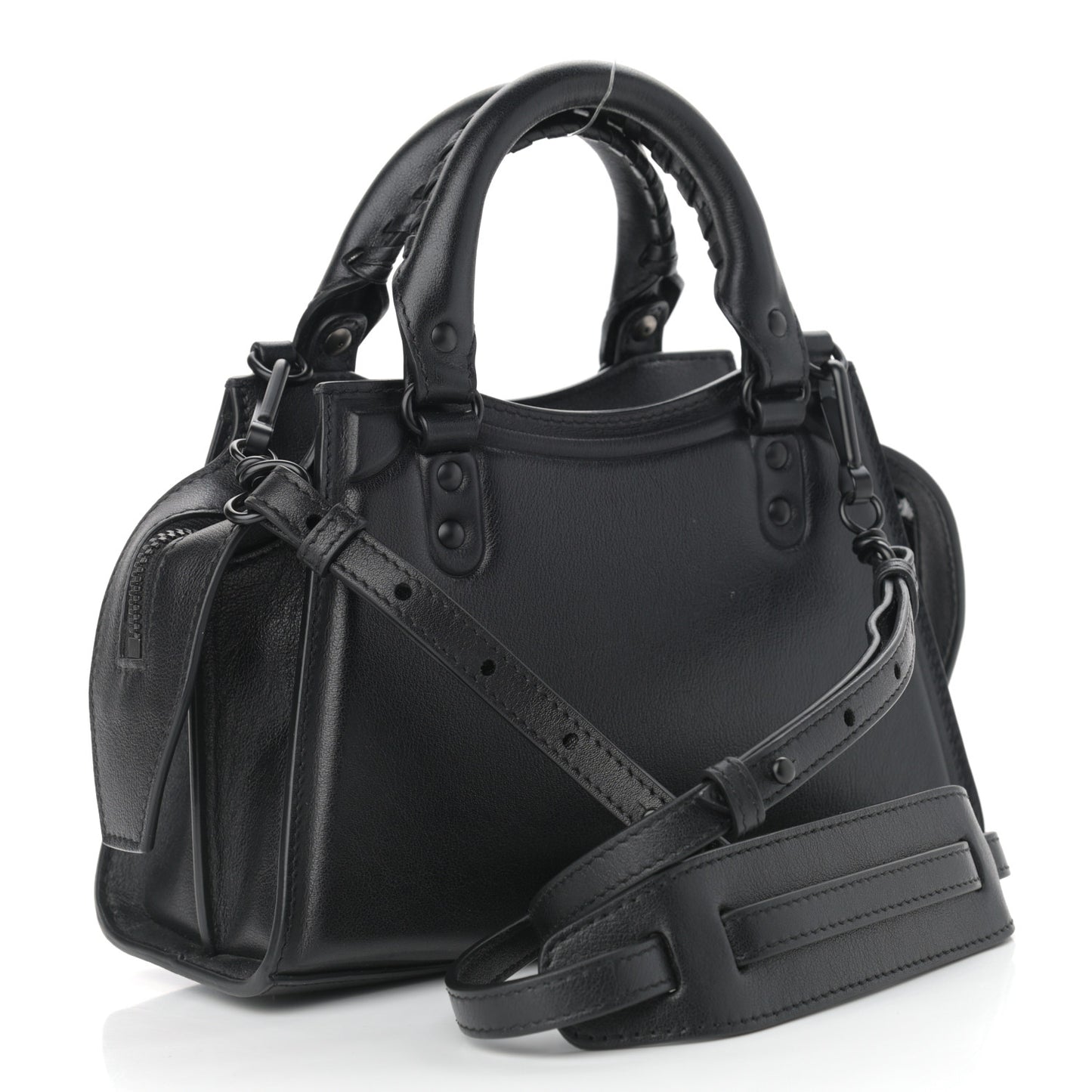 Cake Calfskin Tonal Hardware Mini Neo Classic City Black