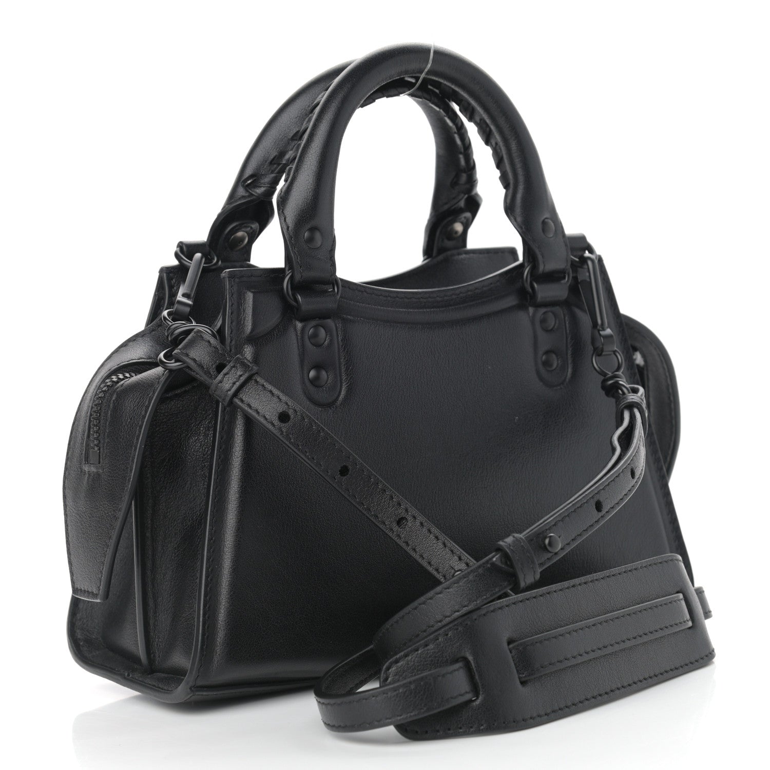 Balenciaga Cake Calfskin Tonal Hardware Mini Neo Classic City Black 3 of 10