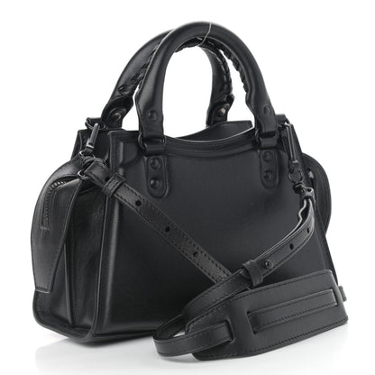 Balenciaga Cake Calfskin Tonal Hardware Mini Neo Classic City Black 3 of 10
