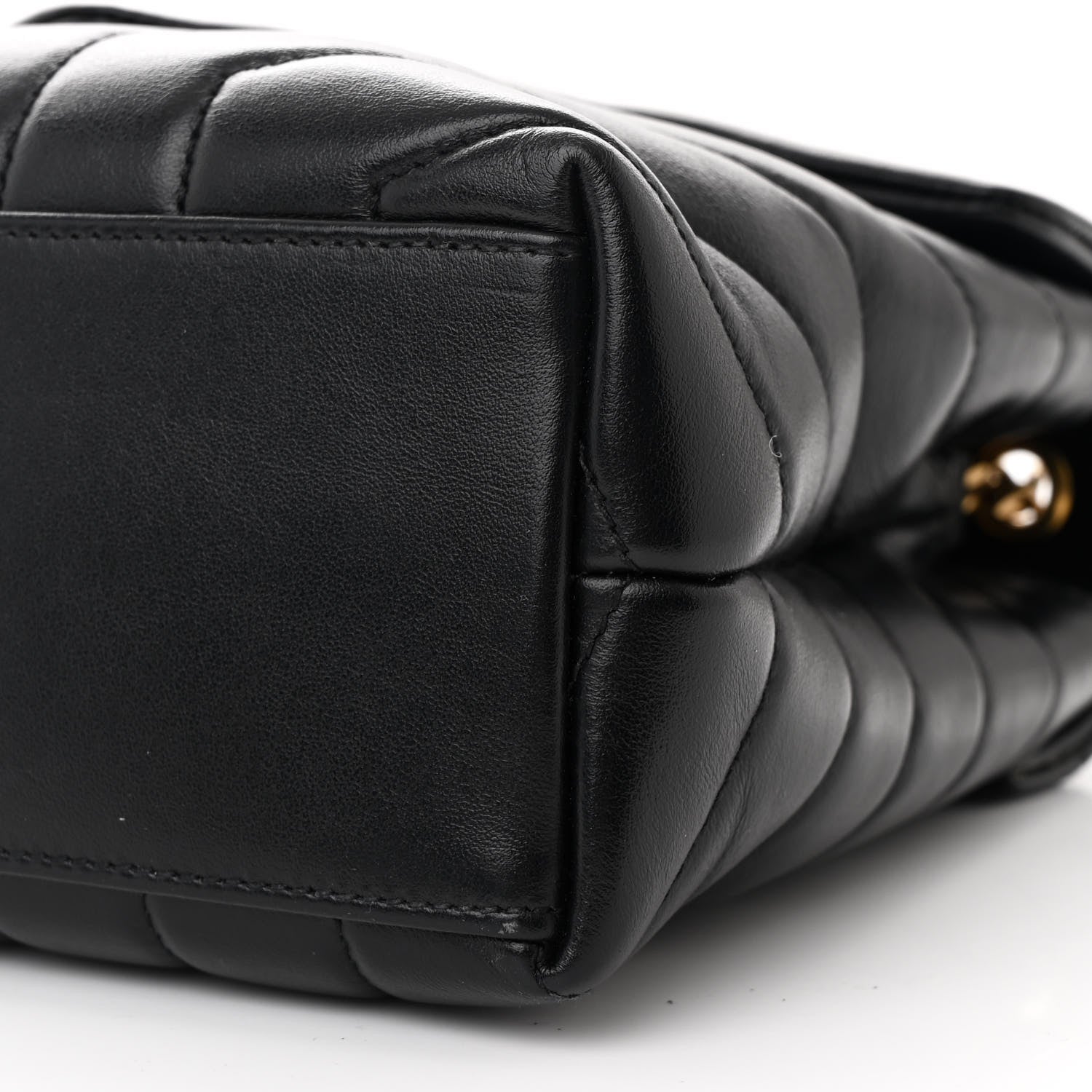 Saint Laurent Calfskin Y Quilted Monogram Small Loulou Chain Satchel Black 11 of 12