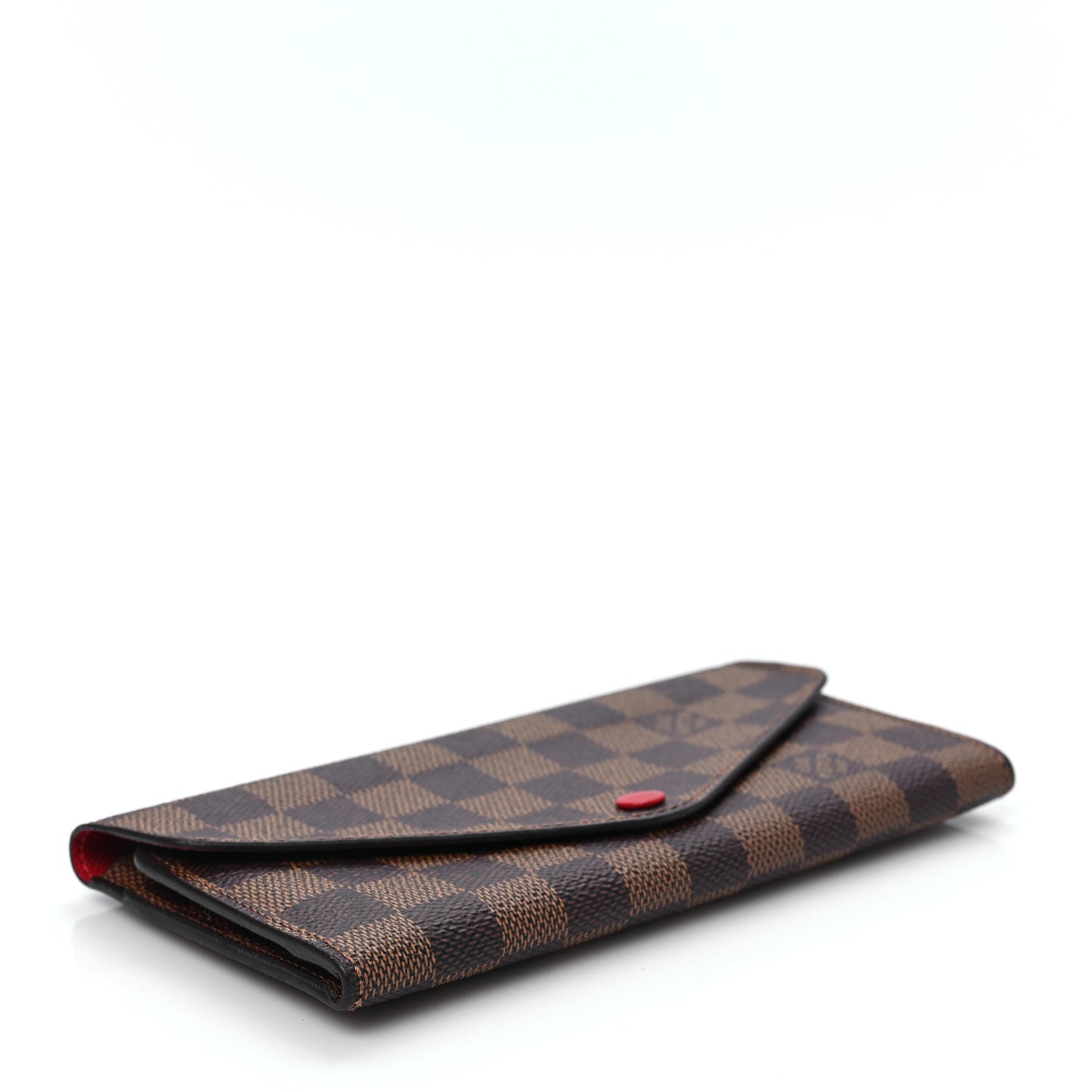 Damier Ebene Josephine Wallet Red