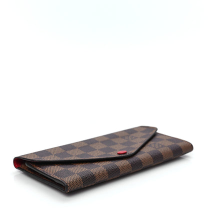 Louis Vuitton Damier Ebene Josephine Wallet Red 5 of 8