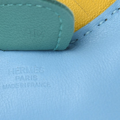 Hermes Milo Lambskin Grigri Rodeo Horse Bag Charm PM Celeste Jaune de Naples Vert Verone 3 of 4
