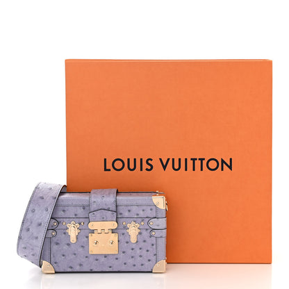 Louis Vuitton Ostrich Petite Malle Purple 10 of 10