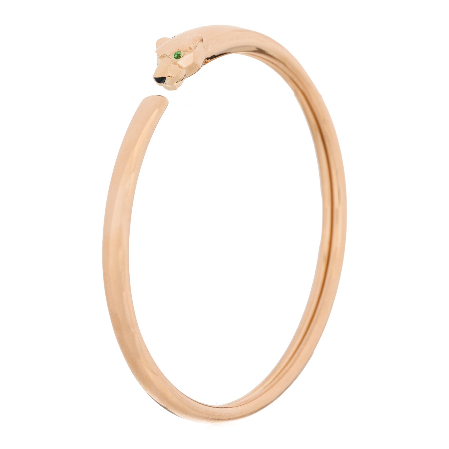 Cartier 18K Pink Gold Tsavorite Black Onyx Panthere De Cartier Bracelet 1 of 8