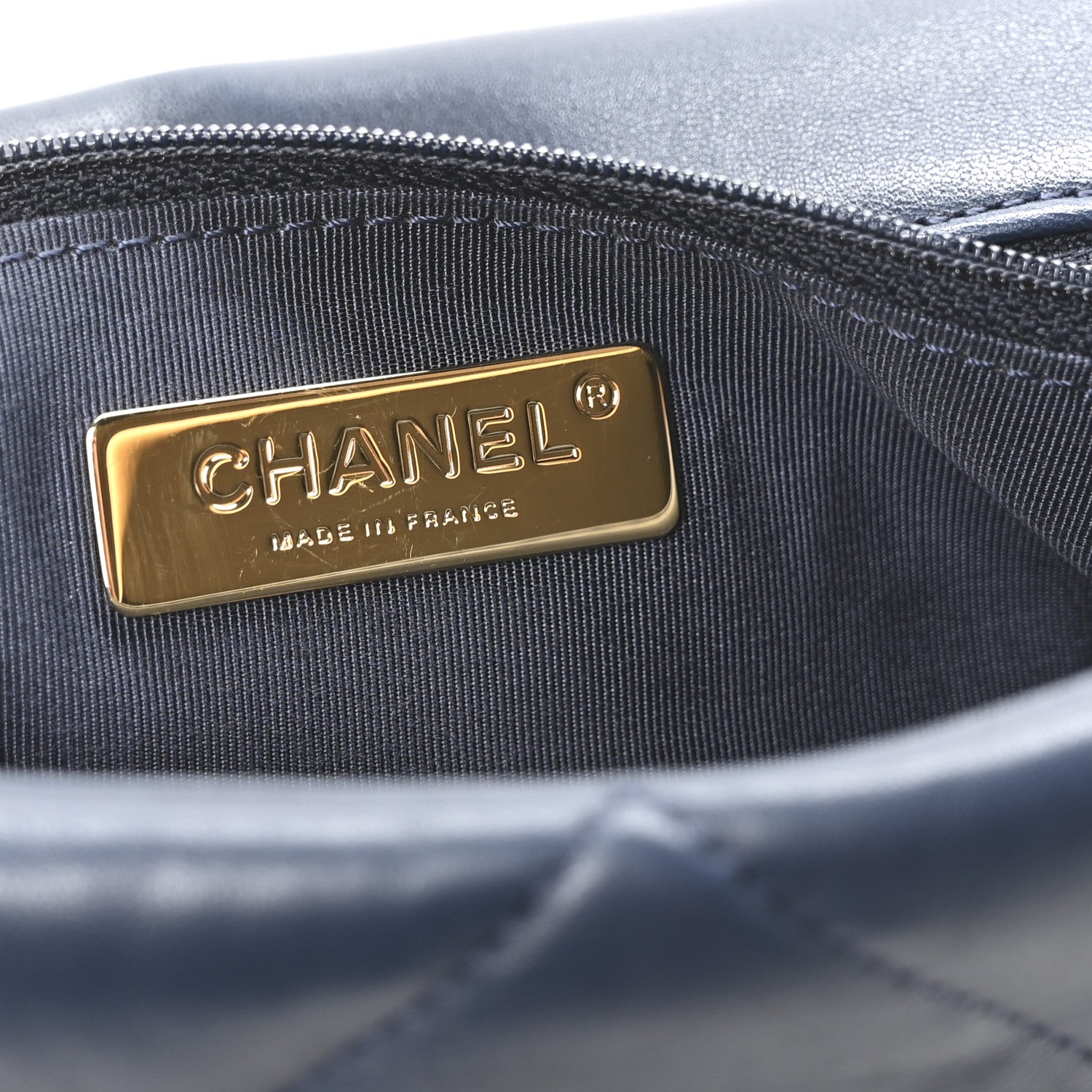 Chanel Lambskin Quilted Large Chanel 19 Flap Dark Blue 6 of 11