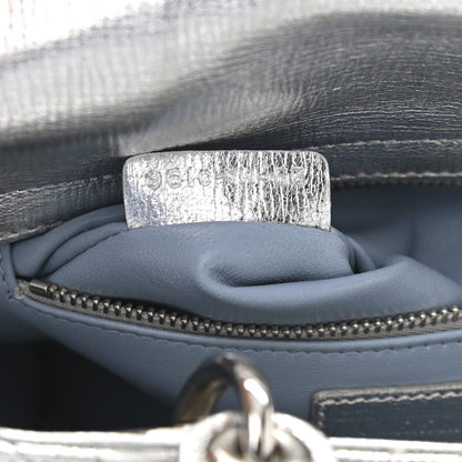Christian Dior Metallic Grained Calfskin Cannage Small Lucky Badges My Lady Dior Silver 8 of 11