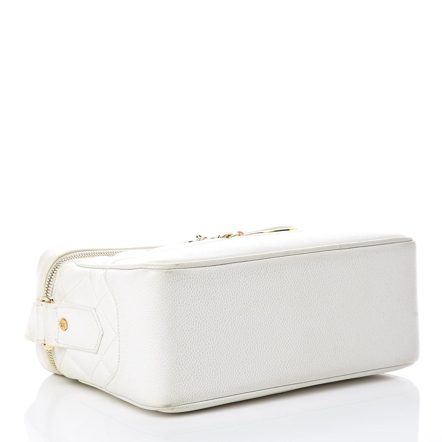 Caviar Quilted Camera Case White