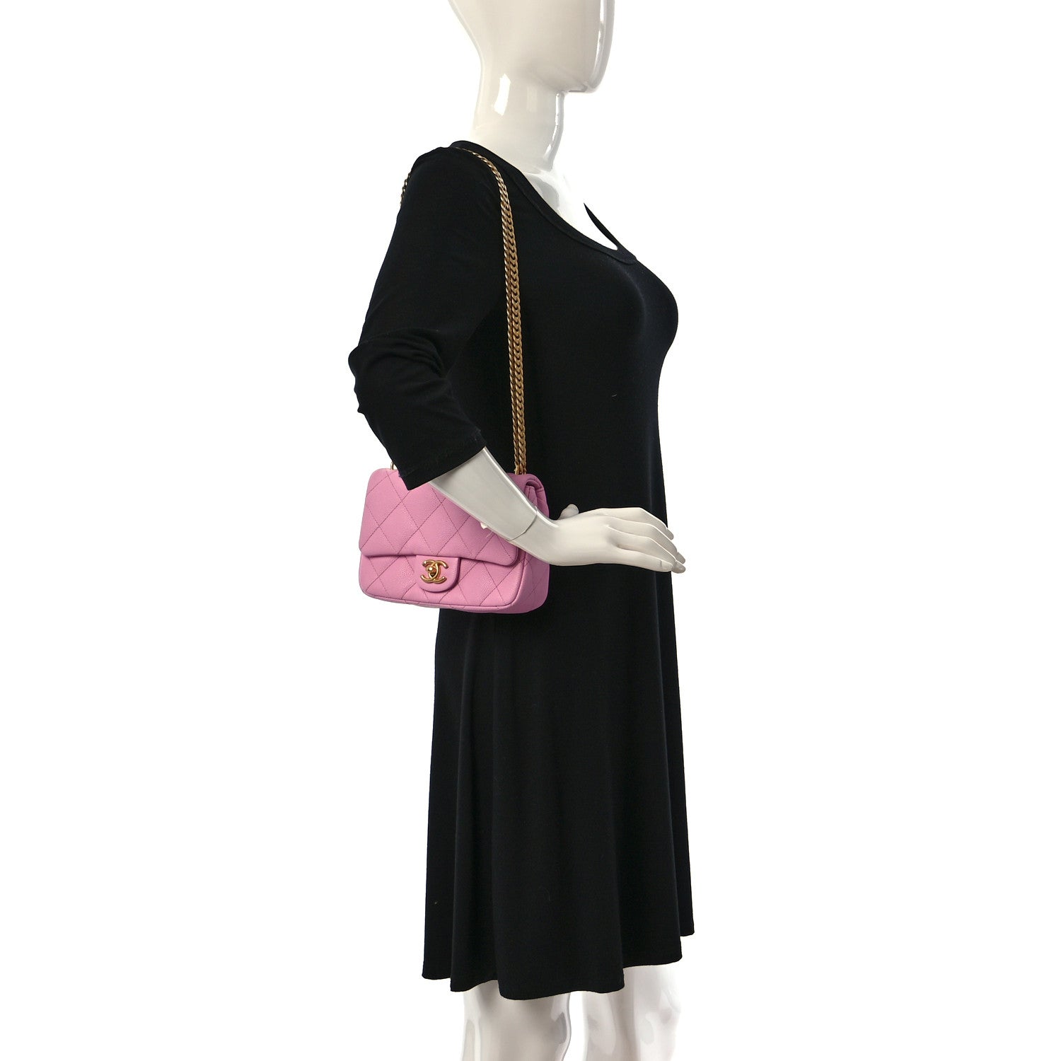 Chanel Caviar Quilted Mini Sweetheart Flap Lilac 2 of 11