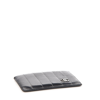 Chanel Lambskin Vertical Quilted Card Holder Black 3 of 6
