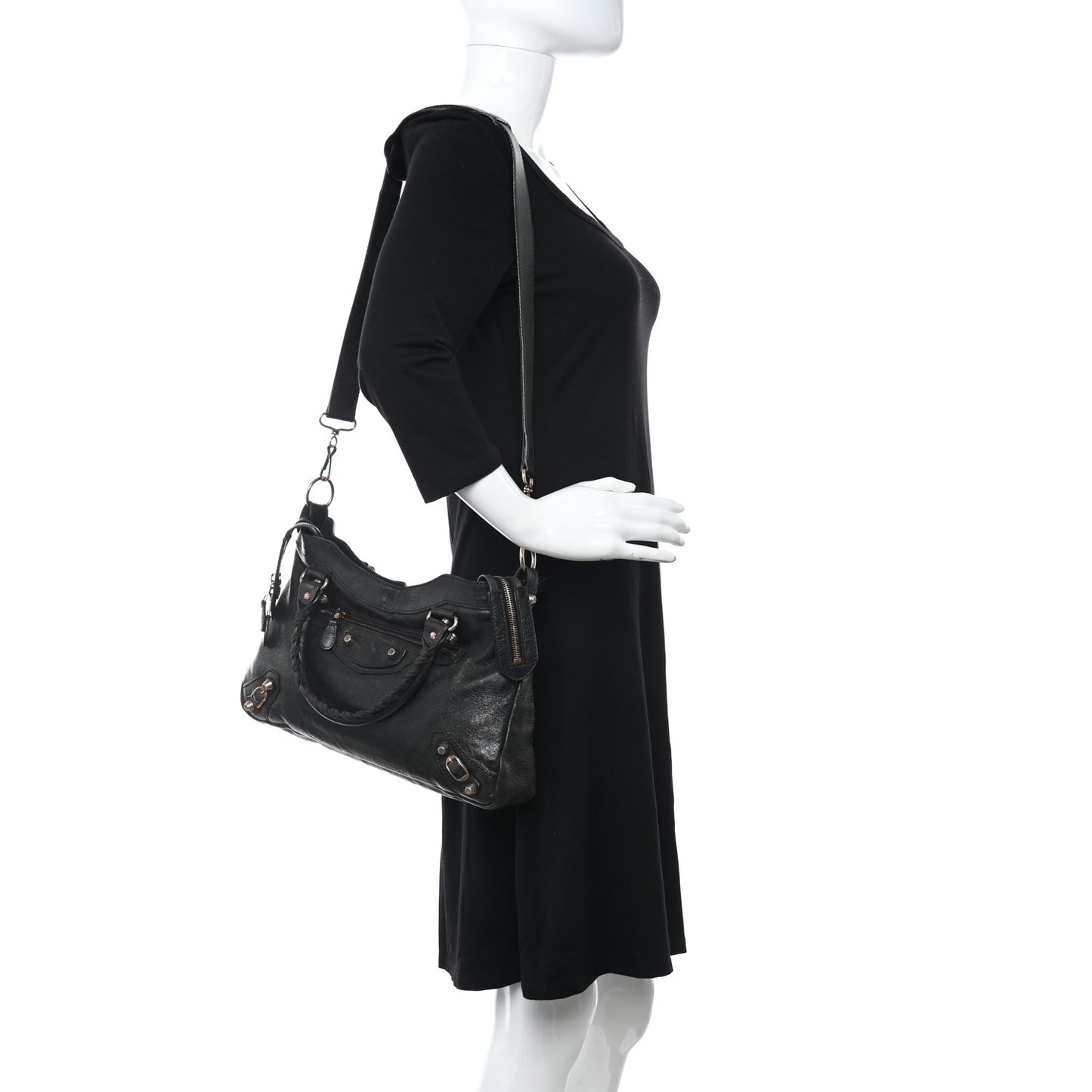 Agneau Giant 12 Rose Gold Hardware Town Black
