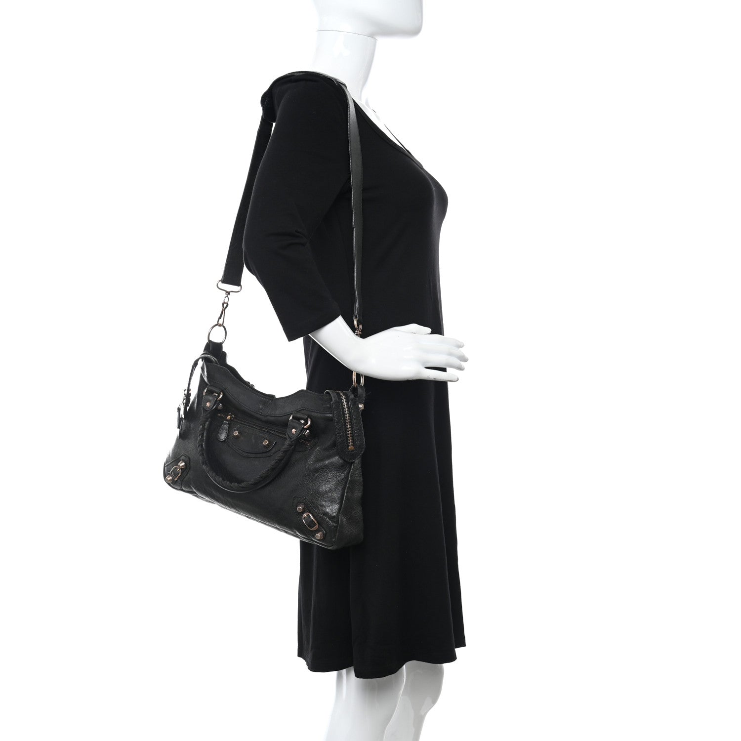Balenciaga Agneau Giant 12 Rose Gold Hardware Town Black 2 of 15