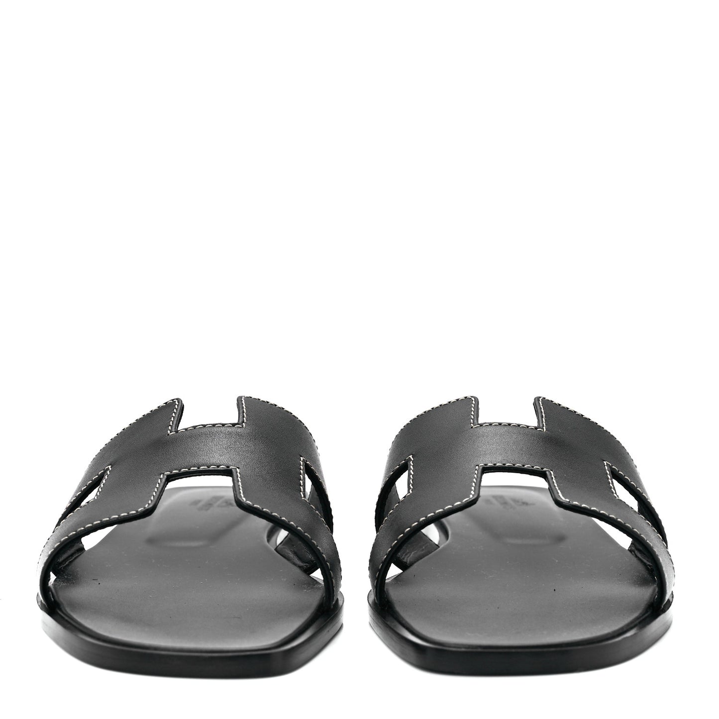 Box Calfskin Oran Sandals 37 Black