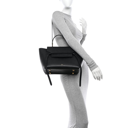 Celine Grained Calfskin Mini Belt Bag Black 2 of 11