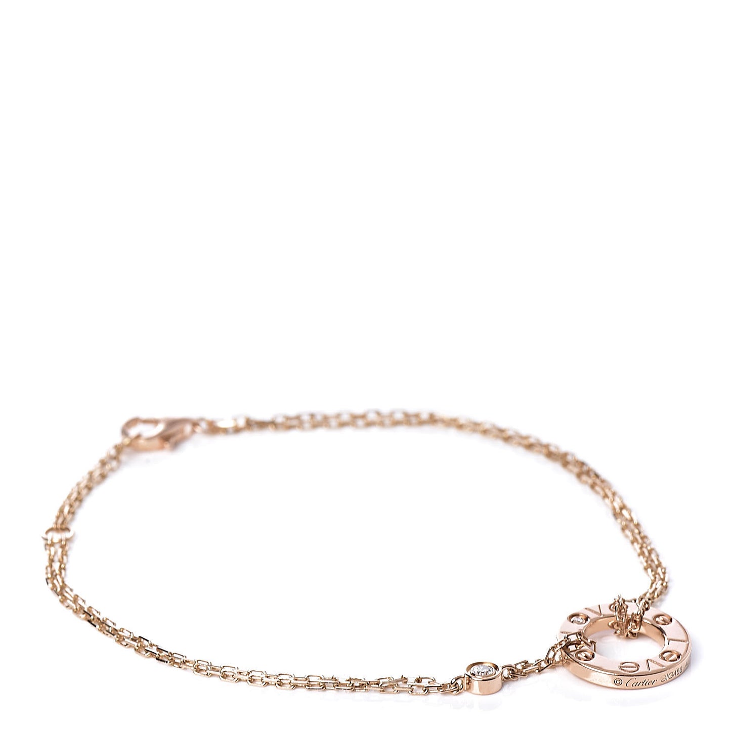 18K Pink Gold Diamond LOVE Bracelet